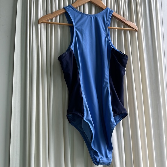 Joe Fresh x Sasha Exeter - Small - one-piece swimsuit blue two-toned w zipper - Picture 4 of 4